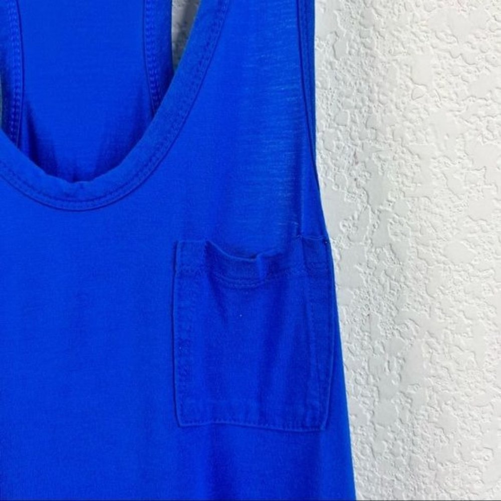 T by Alexander Wang Cobalt Classic Pocket Racerback Tank - Picture 2 of 7